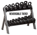 Body Solid REVERSIBLE (2-in-1) Dumbbell & Kettlebell Rack (GDKR100)