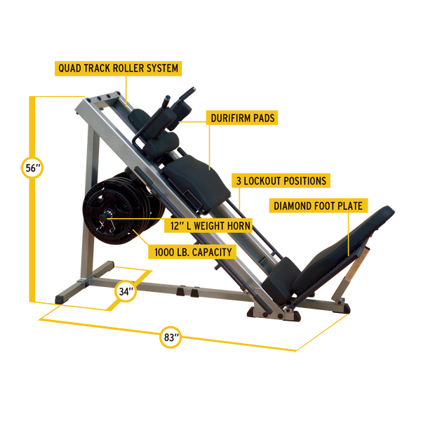 Body-Solid Compact Leg Press GCLP100 - Leg Press Squat Machines