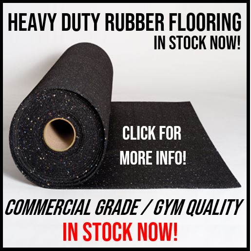 Heavy Duty Rubber Flooring Rolls / Gym Mats (IN STOCK) Mike's Fitness