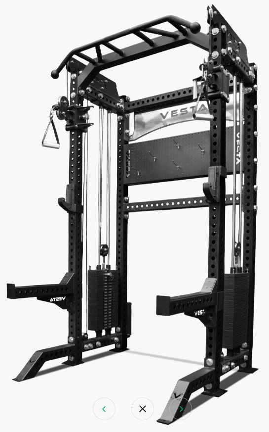 Vesta Pro Series 2 In 1 Ultimate Half Rack Functional Trainer Combo