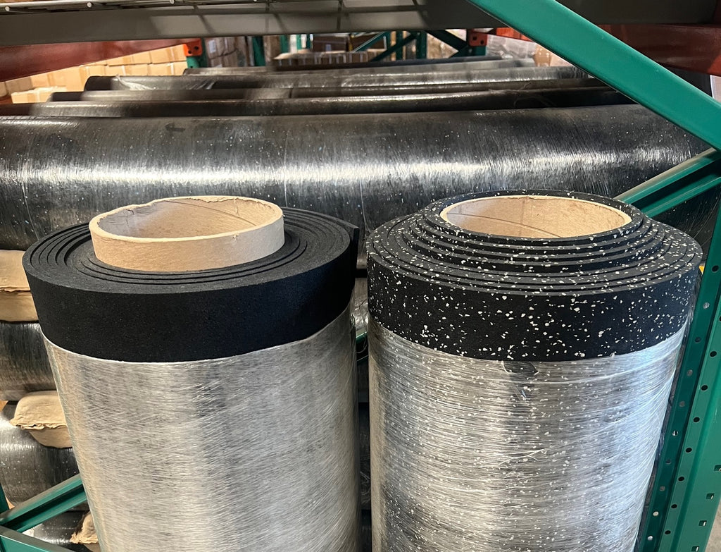 1/4 Thick Rubber Roll Matting - 4' x 1' - 1/4 Thick Gym Rolls