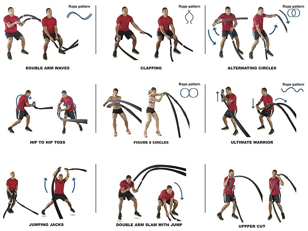 Battle Jump Rope Heavy Duty Battle Rope – Mike's Fitness Equipment