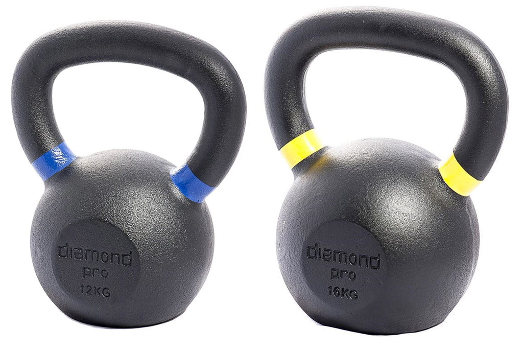 Kettlebell 8 Kg En Forme De Diamant - Revêtement Uréthane - Manche Acier Large - Poids De 6 à 24 Kg - 9